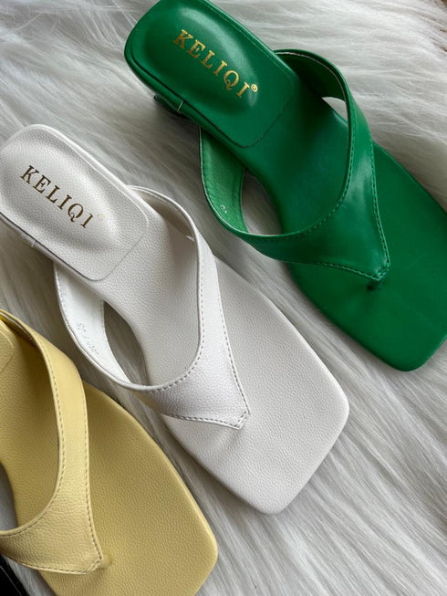 Solid Colour Open Toe Sandals